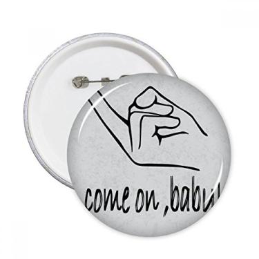 Imagem de Black Seduce personalizado Gesto Pinos Redondo Emblema Decoração Roupas 5 peças Presente