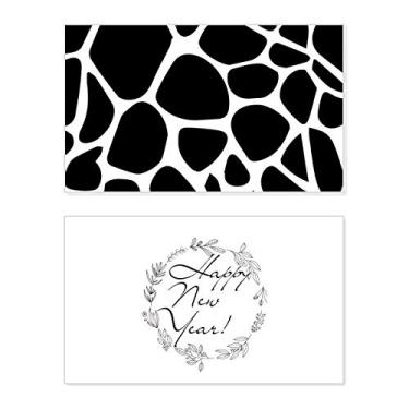 Imagem de Girafa Animal Art Grain Ilustration Pattern New Year Festival Greeting Card Bless Message Gift