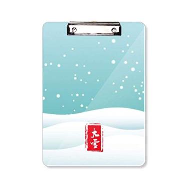 Imagem de Placa de apoio circular Great Snow Twenty Four Solar Term pasta, bloco de escrita A4