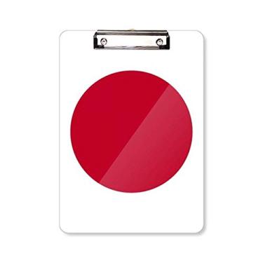Imagem de Bandeira nacional do Japão da Ásia, prancheta pasta de prancheta A4