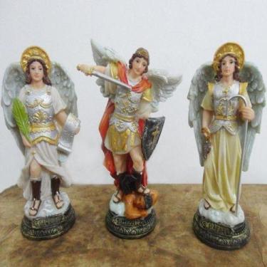 Imagem de 3 Imagens De Arcanjos São Miguel, São Rafael E São Gabriel Em Resina -