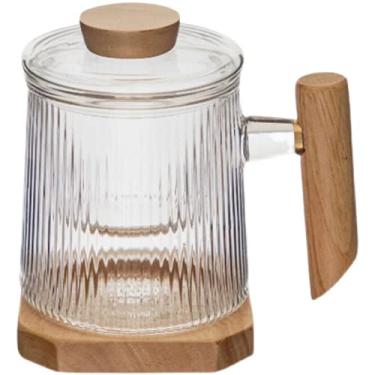Imagem de PAYNAN Copo de vidro com filtro de separação de água e chá de 400 ml para escritório, casa, conjunto de chá Kung Fu