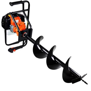 Imagem de Perfurador de Solo Vulcan Trent VPS520 2T 52cc 2,5hp Alta Produtividade Ideal Para Silvicultura com Broca 80x30cm Duplo Espiral + Extensor 50cm