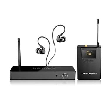 Imagem de Sistema de monitor intra-auricular sem fio TAKSTAR WPM-300 UHF, 10 canais e monitoramento bodypack, distância de transmissão de 164 pés, sistema de monitoramento intra-auricular sem fio para palco, igreja, estúdio, músicos