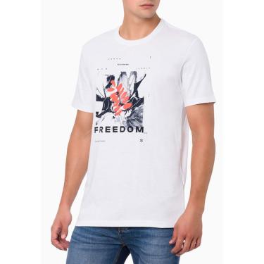 Imagem de Camiseta Mc Ckj Masc Freedom Calvin Klein - Branco G-Masculino