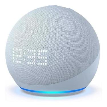 Imagem de Echo Dot 5ª Geração Com Relógio Smart Speaker Com Alexa Lançamento Azu