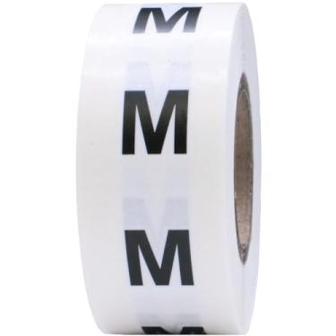 Imagem de Adesivos Clear Circle tamanho médio M para roupas de varejo de 1,75 polegadas, 500 etiquetas adesivas no total