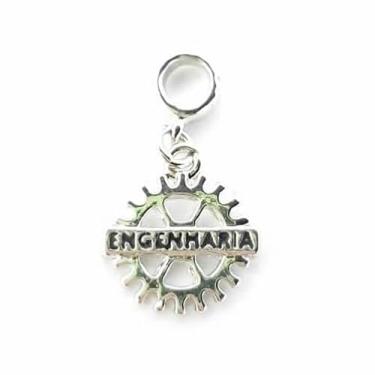 Imagem de Berloque Símbolo da Engenharia Banhado a Prata 925