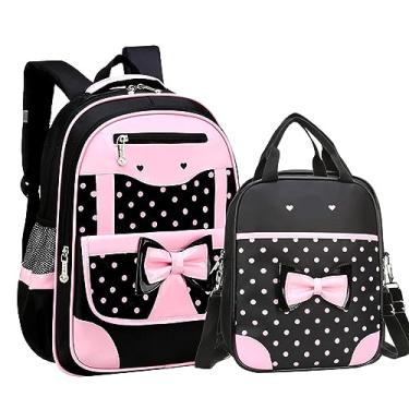Imagem de Conjunto de mochilas para meninas, mochilas escolares para meninas com lancheiras, mochila para meninas da escola primária, mochila de transporte oculta, Pacote 1, Large, Mochilas