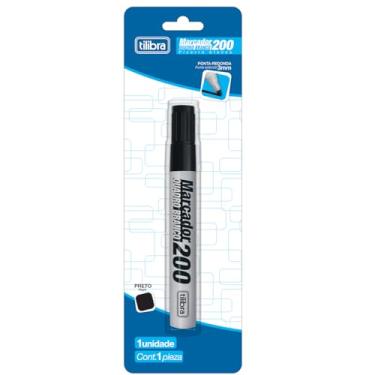 Imagem de Tilibra - Marcador para Quadro Branco 200 Preto - Blister com 1 unidade