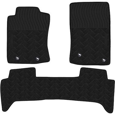 Imagem de Matericuo Tapetes de piso de carro ajuste personalizado para Tacoma cabine dupla 2016-2017 tapetes de borracha preta forro automático proteção para todos os climas resistente e inodoro