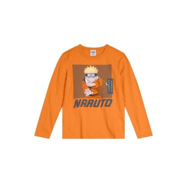 Imagem de Infantil - Camiseta Naruto Em Malha Laranja Brandili Incolor  unissex