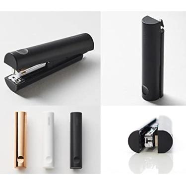 Imagem de GGHO Grampeador portátil conjunto de grampeador de pé removedor de grampos embutido capacidade de 10 folhas com 1000 grampos para escritório e estudante grampeador de mesa de escritório (cor: ouro rosa)