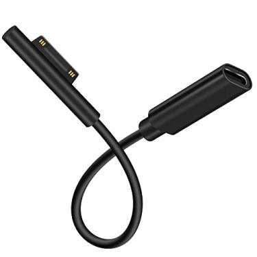 Imagem de Microsoft Surface Connect a USB-C PD 15V cabo de carregamento compatível com Microsoft Surface Pro Series, Surface Book, Surface Laptop Series, Surface Go (USB fêmea)