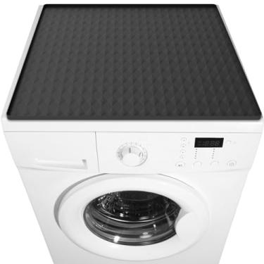 Imagem de KTZCTPCA Protetor superior para lavadora e secadora, 60 x 50 cm, à prova de poeira e à prova d'água, capa superior de máquina de lavar e secar roupa de silicone para lavanderia, cozinha, casa (A, 60 x