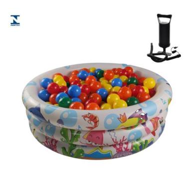 Imagem de Piscina De Bolinha100 Lts  Infantil Com Bolinhas 100 E Bomba - Wellmix