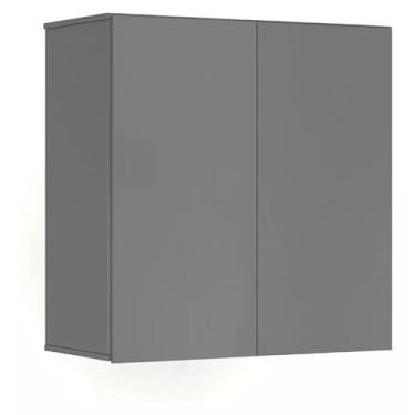 Imagem de Armário Aéreo Cozinha Área Serviço 2 Portas Rede M. Cores (Cinza)