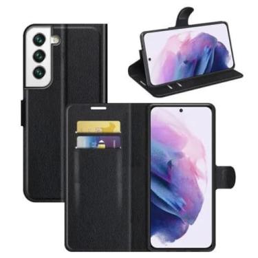 Imagem de Capinha Capa Carteira Flip Luxo Para Samsung Galaxy S22 / S22+ Plus / S22 Ultra (PRETA, GALAXY S22 ULTRA)