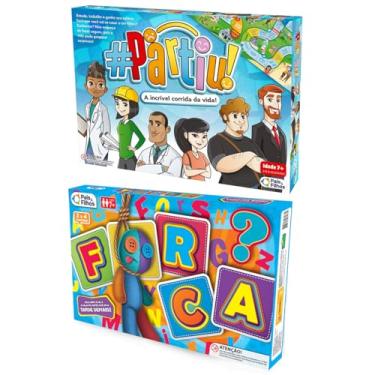 Imagem de Brinquedos Crianças de 7 Anos Jogo de Tabuleiro Partiu + Forca - Pais e Filhos