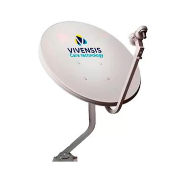 Imagem de Mini Antena Parabólica Digital Vivensis 60cm - Cinza