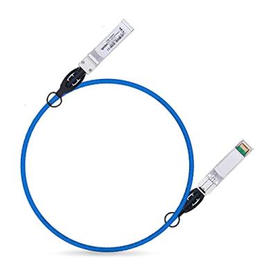 Imagem de ipolex Cabo colorido SFP+ Twinax 10G, cabo passivo de cobre (DAC) de conexão direta em azul, 1 m (3,28 pés), para Cisco SFP-H10GB-CU1M, Meraki, Ubiquiti, Mikrotik, Intel, Fortinet, Netgear, D-Link