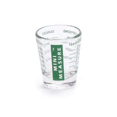 Imagem de Mini Medida Multiuso Líquido e Seco Medidor de Copo de Tiro, Vidro Pesado, 26 Medidas Aumentadas para Colheres de Chás, Colheres de Mesa, Ounces e Millilitros, Verde, Pack of 1, 1