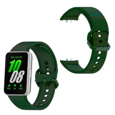 Imagem de Pulseira de Silicone para Galaxy Fit 3 Sm-R390 - TECH KING, Verde Escu