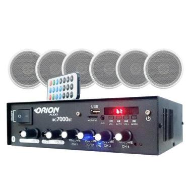 Imagem de Kit Som Residencial Amplificador + 6 Caixas De Som Orion 55w