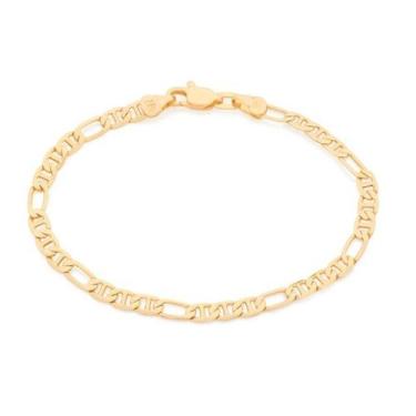 Imagem de Pulseira  banhado ouro 3x 24k 18k e 22k  masculina rommanel fio 3 x1 e