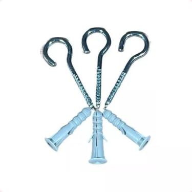 Imagem de Ganchos Pitão Aço Inox P/ Rede De Proteção Bucha 8mm 100Un - Têxtil Sa