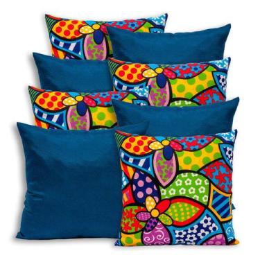 Imagem de Kit 8 Capas de Almofada 40x40cm Gorgurinho - RAFALORO, ROMERO AZUL