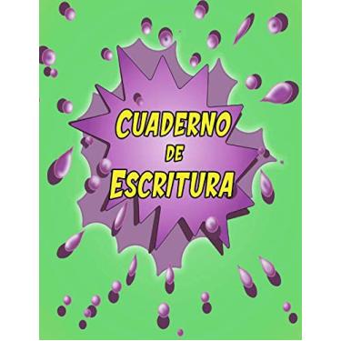 Imagem de Cuaderno de Escritura: Libreta de Doble Raya Fondos de Pintura Salpicada Morada