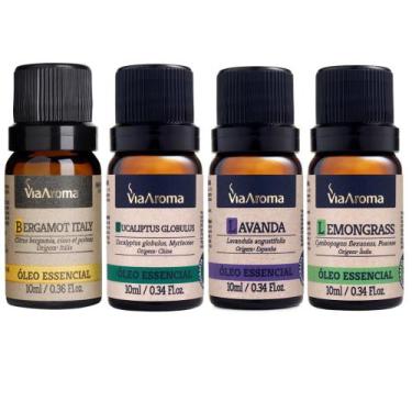 Imagem de Kit 4 Óleo Essencial 100% Puro Via Aroma Relax
