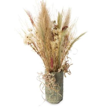 Imagem de Arranjo de Flores Desidratados Decor Home Pampas + Vaso - Buquê Arranj