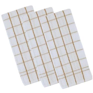 Imagem de Kit 3 panos de prato teka chef premium atoalhado 100% algodão 45x70 cm