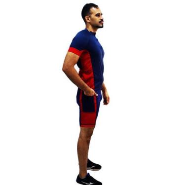 Imagem de Bermuda Com Forro para Ciclista -  masculino - D.A Modas, M, Azul, Ver