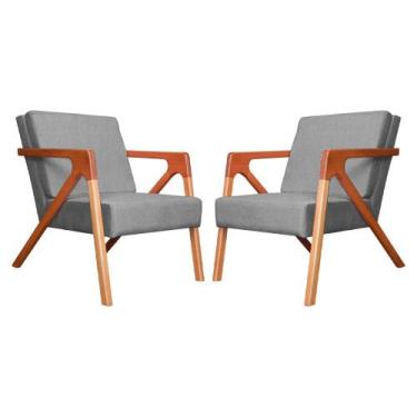 Imagem de Kit 02 Poltronas Decorativas Monalisa para Recepção Suede Cores - DS E