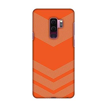 Imagem de AMZER Capa rígida de encaixe slim fit, capa traseira com kit de limpeza de tela para Samsung Galaxy S9 Plus - cor HD, ultraleve - fibra de carbono Redux Tangy Orange 2