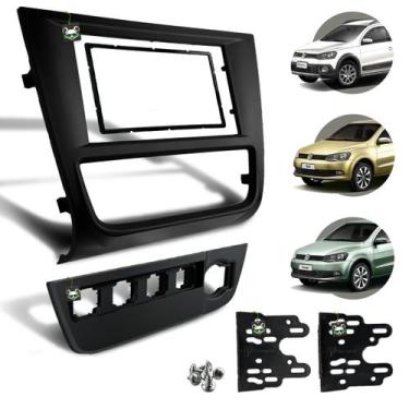 Imagem de Moldura 7 Pol 2 Din Gol Saveiro Voyage G6 Difusor Ar Botao - Permak