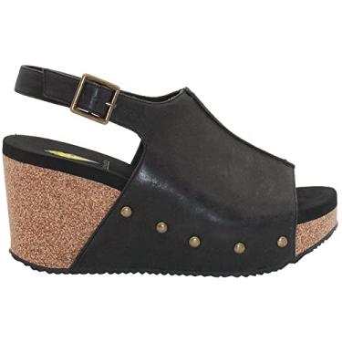 Imagem de VOLATILE Sandálias esportivas femininas Division Leopard casual salto alto 7,6 cm e acima - marrom, Preto, 40