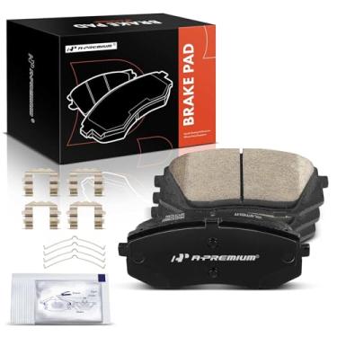 Imagem de A-Premium Conjunto de pastilhas de freio a disco de cerâmica frontal compatível com Hyundai Sonata 2015-2019, Kona Electric 2019-2022 e Kia Optima 2016-2020, Niro EV 2019-2022, 1.6L 2.0L 2.4L BATTERY