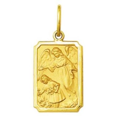 Imagem de Pingente Mini 0.9cm Quadrado Retangular Santos Ouro 18k ( 29 Santos ) 