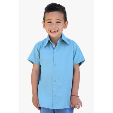Imagem de Camisa social infantil manga curta para meninos do 1 ao 16 - Maximus, 