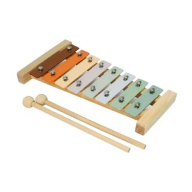 Imagem de Dynwave Xilofone de madeira para crianças Montessori Toy Moldura de madeira Instrumento de percussão para fora