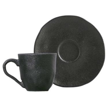 Imagem de CONJUNTO C/ 6 XÍCARAS DE CAFÉ C/ PIRES ORGÂNICO CARBON 120ml - Porto B