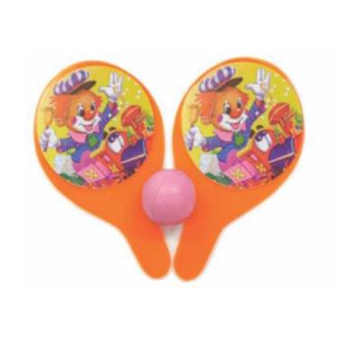 Imagem de kit 02 Mini Raquetes De Mesa Ping Pong Com Bolinha Brinquedo Infantil 