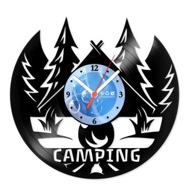 Imagem de Relógio De Parede Disco Vinil Diversos - Camping - VDI-250 - Modernart