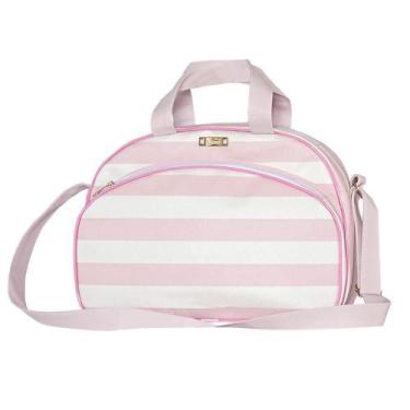 Imagem de Bolsa Maternidade Listrada Rosa G - Talismã