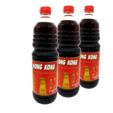 Imagem de Óleo De Gergelim Torrado 1Litro Hong Kong - (Kit com 3)
