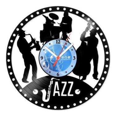 Imagem de Relógio De Parede Disco Vinil Música - Trio Jazz - VMU-041 - Modernart